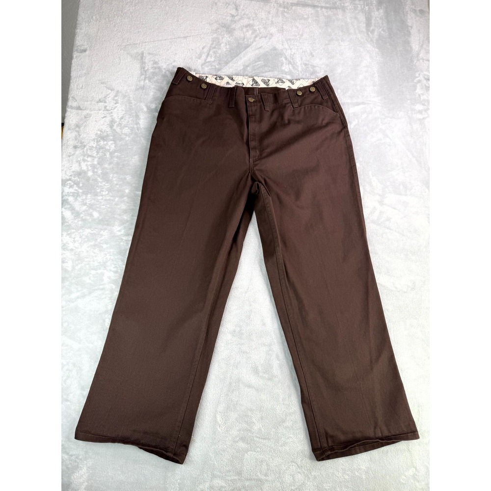 Ben Davis Gorilla Cut Twill Work Pants Mens 44 Brown Cotton Straight High Rise